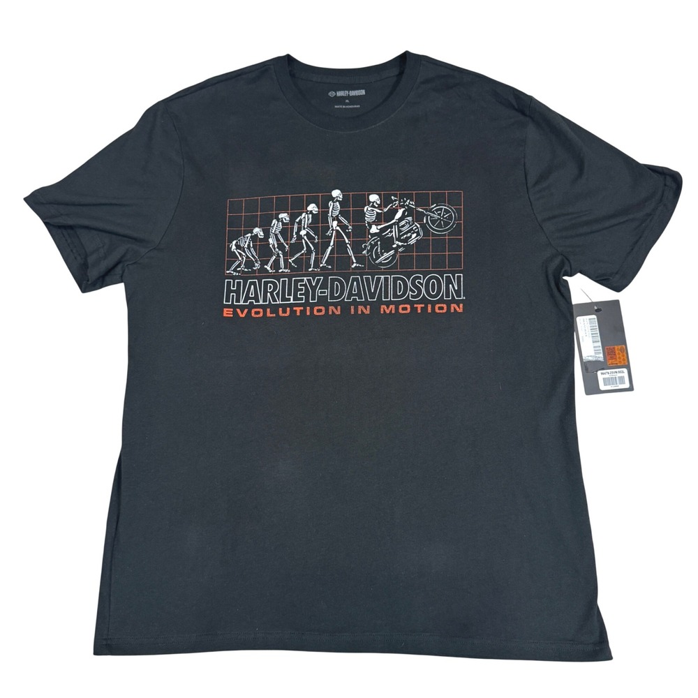 Harley-Davidson NWT Evolution In Motion Skeleton Graphic T-Shirt Black XL